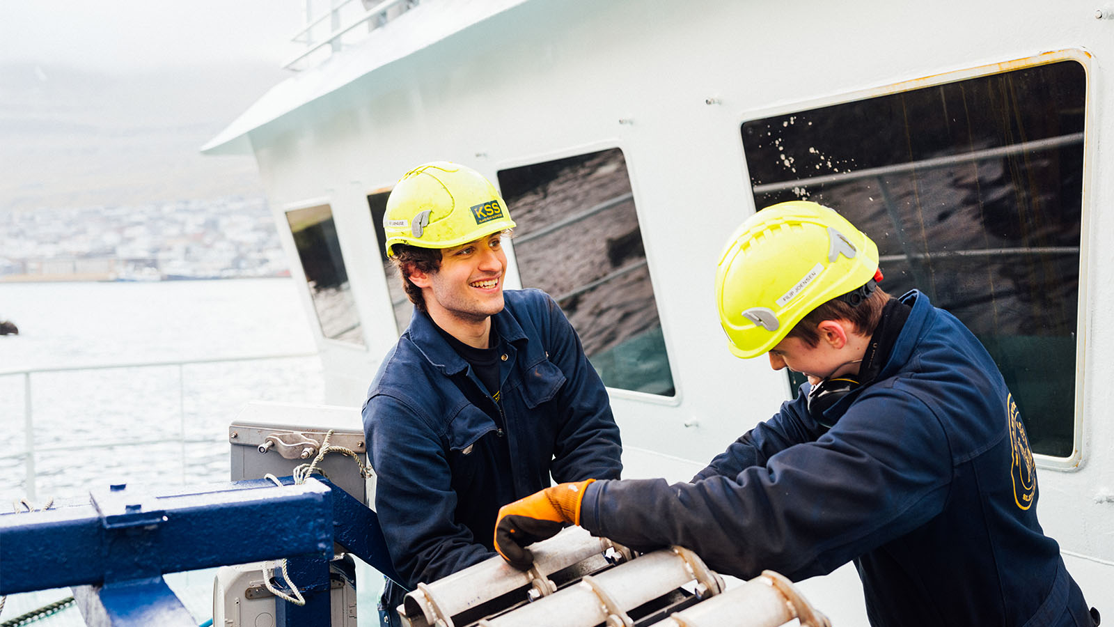 Vinna umborð á skipi